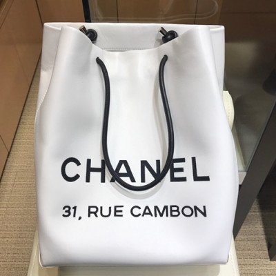 Chanel 2019 Leather Small Tote Shoulder Shopper Bag ,34CM - 샤넬 2019 레더 스몰 토트 숄더 쇼퍼백  CHAB0902,34CM,화이트