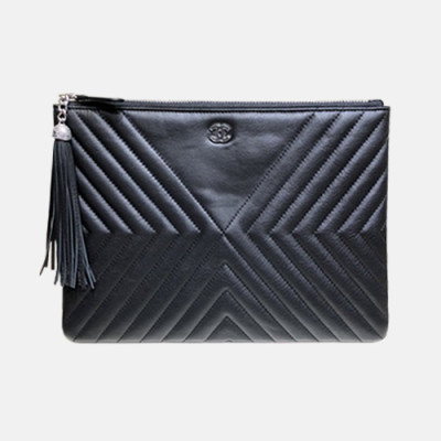 Chanel 2019 Leather Women Clutch Bag ,28CM - 샤넬 2019 레더 여성용 클러치백,CHAB0928,28CM,블랙