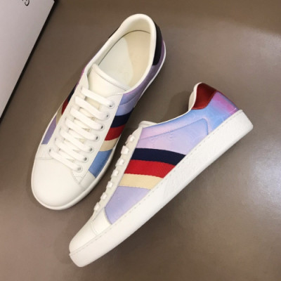 Gucci 2019 Mm/Wm Ace Leather Sneakers - 구찌 남자 에이스 레더 스니커즈 Guc0792x.Size(225 - 270).핑크