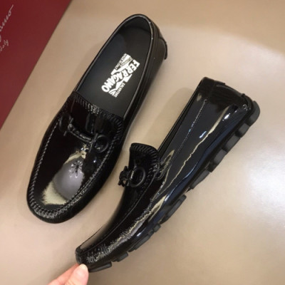 Ferragamo 2019 Mens Metal Gancio Leather Loafer - 페라가모 남성 메탈 간치오 레더 로퍼 Fer01x.Size(240 - 270).블랙