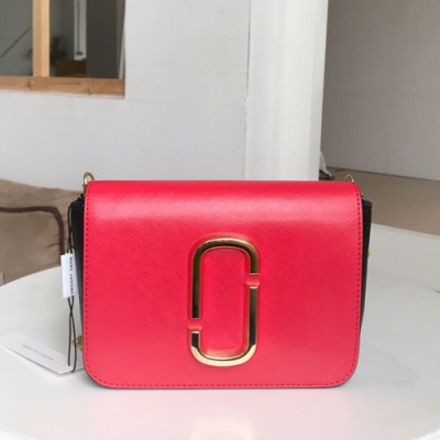 Mark Jacobs 2019 Leather Women Shoulder Bag,18cm - 마크제이콥스 2019 레더 여성용 숄더백,MJB0059 ,18cm,레드