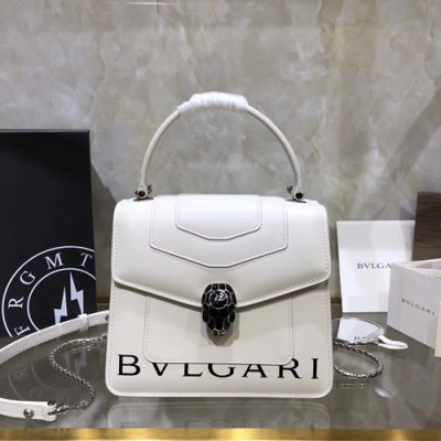 Bvlgari & Fragment 2019 Tote Shoulder Bag,18CM - 불가리 & 프라그먼트 2019 토트 숄더백,BVLB0126,18cm,화이트