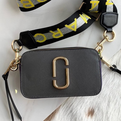 Mark Jacobs 2019 Leather Women Camera Shoulder Bag,19cm - 마크제이콥스 2019 레더 여성용 카메라 숄더백,MJB0107,19cm,다크그레이