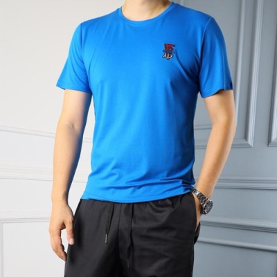 Burberry 2019 Mens Logo Polo Cotton Short Sleeved Tshirt - 버버리 남성 로고 폴로 코튼 반팔티 BurTS0005.Size(m - 3xl).블루