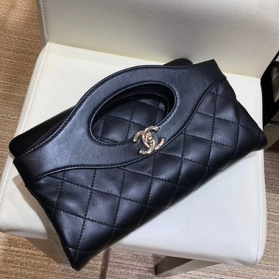 Chanel 2019 Leather Women Clutch Bag ,37CM - 샤넬 2019 레더 여성용 클러치백,CHAB0931,37CM,블랙