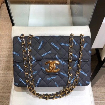 Chanel 2019 Canvas Women Shoulder Cross Bag,30CM - 샤넬 2019 캔버스 여성용 숄더 크로스백,CHAB0943,30CM,네이비