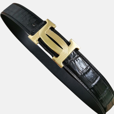 Hermes 2019 Mens Crocodile Leather Belt - 에르메스 2019 남성용 크로커다일 레더 벨트 HERBT0030.Size(3.8cm).블랙
