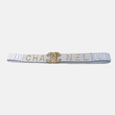 Chanel 2019 Ladies Leather Belt - 샤넬 2019 여성용 레더 벨트 CHABT0002.Size(3.0cm).화이트