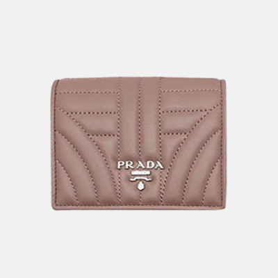 Prada 2019 Ladies Saffiano Leather Wallet 1MV204 -프라다 2019 여성용 사피아노 레더 반지갑 PRAW0095, 11.5CM,베이지핑크