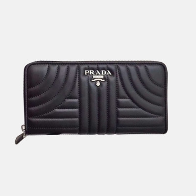 Prada 2019 Ladies Leather Wallet 1ML506 -프라다 2019 여성용 레더 장지갑,PRAW0101, 20CM,블랙