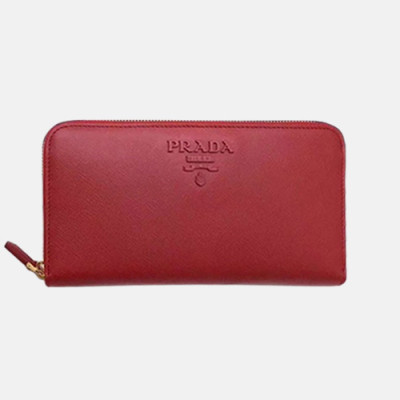 Prada 2019 Ladies Leather Wallet 1ML506 -프라다 2019 여성용 레더 장지갑,PRAW0104, 20CM,레드