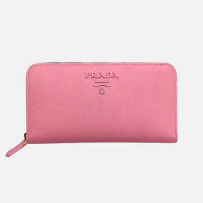Prada 2019 Ladies Leather Wallet 1ML506 -프라다 2019 여성용 레더 장지갑,PRAW0105, 20CM,핑크