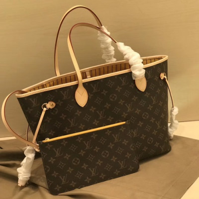 Louis Vuitton 2019 Never Full Monogram Tote Shoulder Shopper Bag,29/32/40cm - 루이비통 2019 네버풀 모노그램 토트 숄더 쇼퍼백 M40995,LOUB1491 ,29/32/40cm,브라운+베이지