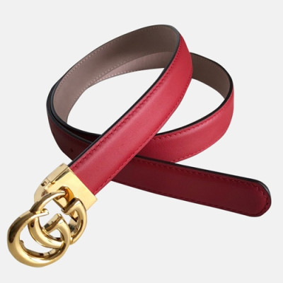 Gucci 2019 Ladies Leather Belt - 구찌 2019 여성용 레더 벨트 GUBT0008.Size(2.5cm).레드