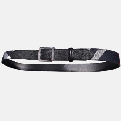 Burberry 2019 Mens Leather Belt - 버버리 2019 남성용 레더 벨트 BURBT0005.Size(3.5cm).체크블랙블루