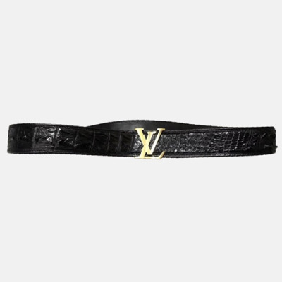 Louis vuitton 2019 Mens Crocodile Leather Belt - 루이비통 2019 남성용 크로커다일 레더 벨트 LOUBT0020.Size(3.8cm).블랙