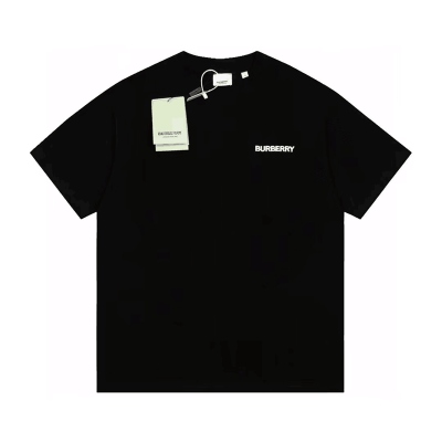 Burberry 2023Mens Logo Cotton Short Sleeved Tshirt - 버버리 남성 로고 코튼 반팔티 BurTS0049.Size(xs- l).블랙