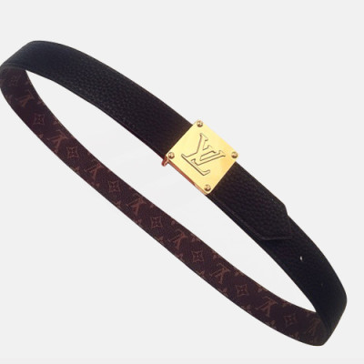 Louis vuitton 2019 Ladies Reversible Canvas & Leather Belt - 루이비통 2019 여성용 리버시블 캔버스 & 레더 벨트 LOUBT0022.Size(3.0cm).블랙