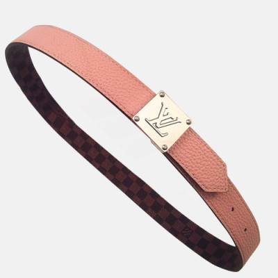 Louis vuitton 2019 Ladies Reversible Canvas & Leather Belt - 루이비통 2019 여성용 리버시블 캔버스 & 레더 벨트 LOUBT0023.Size(3.0cm).핑크