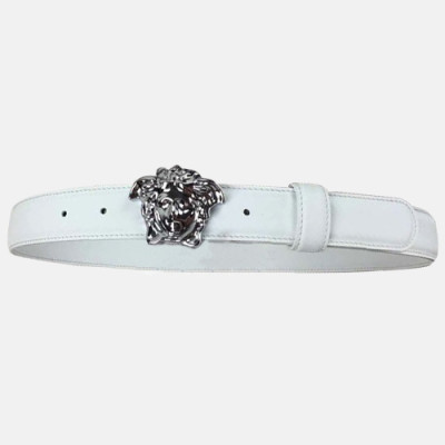 Versace 2019 Ladies Leather Belt - 베르사체 2019 여성용 레더 벨트 VERBT0006.Size(3.0cm).화이트금장,화이트은장