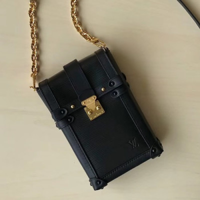 Louis Vuitton 2019 Chian Shouder Cross Bag / Phone Bag,13cm - 루이비통 2019 체인 숄더 크로스백/폰백 ,M63913,LOUB1528,13cm,블랙