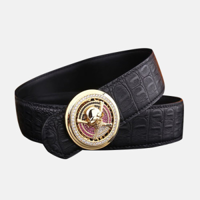 Alexander McQueen 2019 Mens Leather Belt - 알렉산더 맥퀸 2019 남성용 레더 벨트,MQBT0002,Size(3.8cm).블랙은장,블랙금장