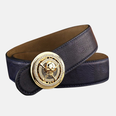 Alexander McQueen 2019 Mens Leather Belt - 알렉산더 맥퀸 2019 남성용 레더 벨트,MQBT0004,Size(3.8cm).네이비은장,네이비금장