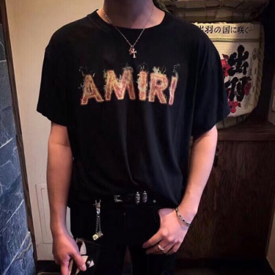 Amiri 2019 Mens Lost Boys Printing Cotton Short Sleeved Tshirt - 아미리 남성 로스트 보이 프린팅 코튼 반팔티 AmiTS0002.Size(s - xl).블랙