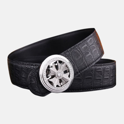 Chrome Hearts 2019 Mens Reversible Leather Belt - 크롬하츠 2019 남성용 리버시블 레더 벨트 CHRBT0002.Size(3.8cm).블랙금장,블랙은장