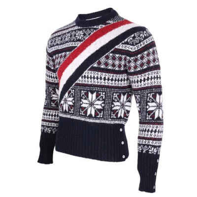 Thom Browne 2019 Mens Crew-neck Wool Sweater - 톰브라운 2019 남성 크루넥 울 스웨터 Thosw0024.Size(S - L).컬러(블랙)
