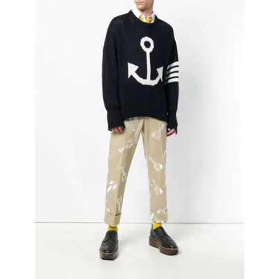 Thom Browne 2019 Mens Crew-neck Wool Sweater - 톰브라운 2019 남성 크루넥 울 스웨터 Thosw0023.Free Size .컬러(블랙)