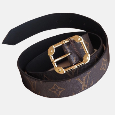 Louis vuitton 2019 Ladies Canvas & Leather Belt - 루이비통 2019 여성용 캔버스 & 레더 벨트 LOUBT0051.Size(3.0cm).브라운