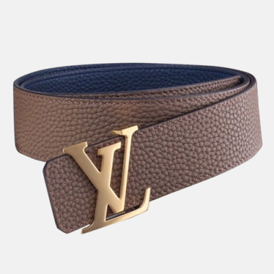 Louis vuitton 2019 Mens Reversible Leather Belt - 루이비통 2019 남성용 리버서블 레더 벨트 LOUBT0056.Size(4.0cm).블루+브라운(금장),블루+브라운(은장)