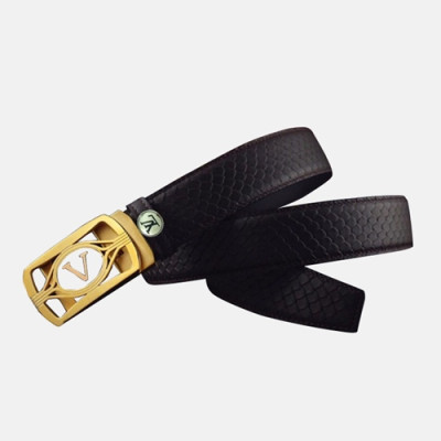 Louis vuitton 2019 Mens Leather Belt - 루이비통 2019 남성용 레더 벨트 LOUBT0059.Size(3.4cm),블랙(금장),블랙(은장)