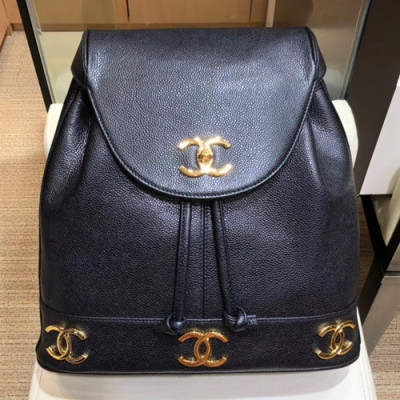 Chanel 2019 Vintage Back Pack,31CM - 샤넬 2019 빈티지 백팩, CHAB1003,31CM,블랙
