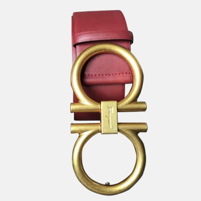 Salvatore Ferragamo 2019 Ladies Leather Belt - 살바토레 페라가모 2019 여성용 레더 벨트 FERB0020.Size(6.0cm).와인