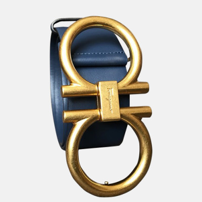 Salvatore Ferragamo 2019 Ladies Leather Belt - 살바토레 페라가모 2019 여성용 레더 벨트 FERB0021.Size(6.0cm).블루