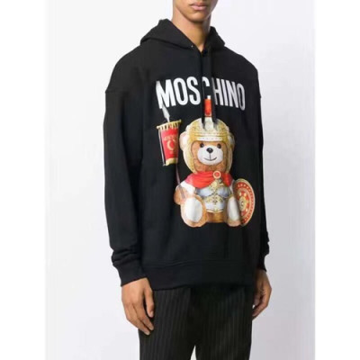 Moschino 2019 Mm/Wm Logo Wolf Cotton Hood Tee - 모스키노 남자 로고 울프 코튼 후드티 MosHT0010.Size(xs -l).블랙