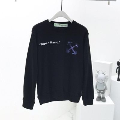 Off-White 2019 Mm/Wm Logo Wolf Cotton Hood Tee -오프화이트 남자 로고 울프 코튼 후드티 OffHT0009.Size(s -2xl).블랙