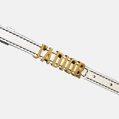 Christian Dior 2019 Jadior Ladies Leather Belt - 크리스챤 디올 2019 자디올 여성용 레더 벨트 DIOBT0016,Size(1.5CM).화이트