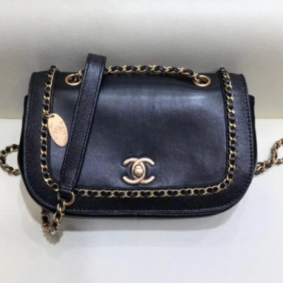 Chanel 2019 Woman Flab Shoulder Bag,22CM - 샤넬 2019 여성용 플랩 숄더백,CHAB1011,22CM,블랙