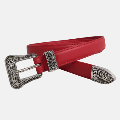 Saint Laurent 2019 Ladies Leather Belt - 입생로랑 2019 여성용 레더 벨트 YSLBT0002.Size(2.0cm).레드