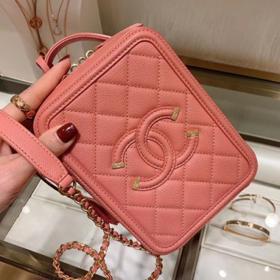 Chanel 2019 Woman Leather Shoulder Bag,13CM - 샤넬 2019 여성용 레더 숄더백,CHAB1012,13CM,핑크