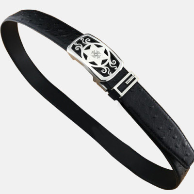 Chrome Hearts 2019 Mens Leather Belt - 크롬하츠 2019 남성용 레더 벨트 CHRBT0005.Size(3.4cm),블랙