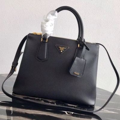 Prada 2019 Leather Tote Shouler Bag,31cm - 프라다 2019 레더 토트 숄더백 ,1BA232,31cm,블랙