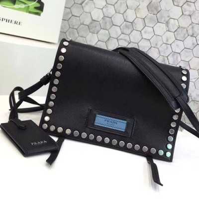 Prada 2019 Etiquette Shoulder Bag,23cm - 프라다 2019 에티켓 숄더백 ,1BH082-6,23cm,블랙