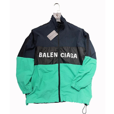 Balenciaga 2019 Mens Logo Print Wind Breaker Jacket - 발렌시아가 로고 프린트 바람막이 자켓 Baljk0025.Size(36-42) 블랙