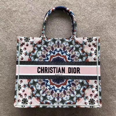 Dior 2019 Woman Canvas Book Tote Shopper Bag,36/41.5CM - 디올 2019 여성용 캔버스 북 토트 쇼퍼백 DIOB0373,36/41.5CM,핑크