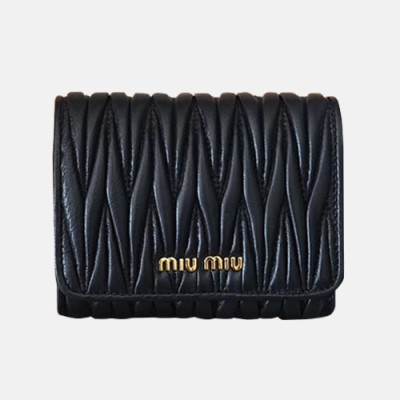 MiuMiu 2019 Matelasse Leather Wallet  5MH016 - 2019 미우미우 마틀라세 반지갑 MIU0116X  12CM