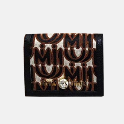 MiuMiu 2019 Leather Pocket Wallet  5MV204 - 미우미우 2019 가죽 포켓 지갑 MIU0121X 11CM